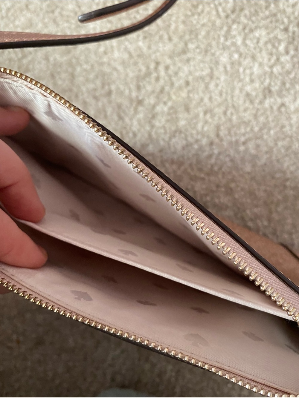 NWOT Kate Spade New York Shimmy Glitter Crossbody Bag Rose Gold/Pink Purse - Picture 8 of 13